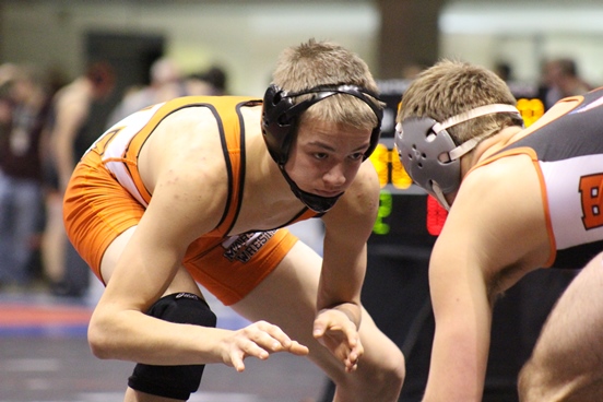 Marshfield freshman Nolan Hertel will compete at the WIAA State Individual Wrestling Tournament beginning Thursday at the Kohl Center in Madison. (Photo submitted by Alex Hein/Marshfield Wrestling)