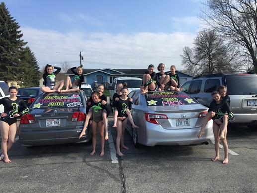 Members of the Marshfield MAGIC Level 4 and 5 competitive gymnastics team are, from left, Mykelti Joyce, Sydney Ott, Izabel Paape, Raegan Larson, Rachel Lindner, Hannah Danielsen, Morriah Joyce, Alexis Mushel, Courtney Deering, Abigail Pietsch, Ellie Jensen, and Grace Taylor. (Submitted photo)