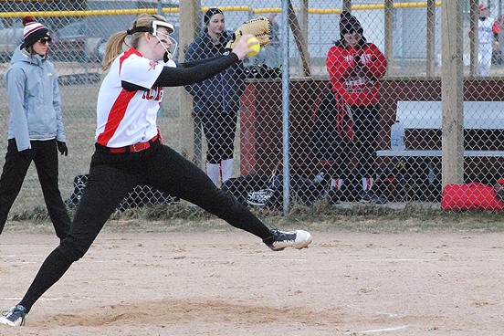 Spencer senior pitcher Macie Weber was named Cloverbelt Conference East Division Softball Player of the Year. (Photo by Paul Lecker/MarshfieldAreaSports.com)