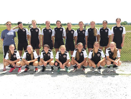 The Central FC Select U18 women's soccer team went 8-1-1 in its first 10 games this summer, outscoring opponents 40-7 in that stretch. Team members are, in front from left, Olivia Clemens and Kailyn Kostuchowdki of Stevens Point, Jasmine Hunn of Wisconsin Rapids Assumption, Justice Menge and ToniRae Evans of Stevens Point, Mia Iwinski of Wisconsin Rapids, and Courtney Milkowski of Stevens Point. In back are Coach Jaimie Brezinski, Cierra Nieman of Wisconsin Rapids, Katie Weishaar of Westfield, Miranda Nieman of Wisconsin Rapids, Anna Zajakowski and Autumn Shurbert-Hetzel of Stevens Point, Aubrey Iwinski of Wisconsin Rapids, Julia Urban of Marshfield, Dorene Sanchez of D.C. Everest, and Rowen Kilwee of Amherst. Not pictured are Kassi Spees of Nekoosa and McKenna Kilata of Wisconsin Rapids. (Photo submitted by Greg Urban)