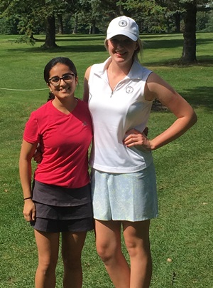 Roma Shah, left, and Megan Vandehey will make up the Marshfield High School girls golf team this fall. (Submitted photo)