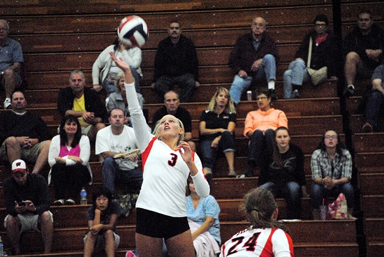 Marshfield senior hitter Stephanie Rhodes returns for the Tigers after earning all-Wisconsin Valley Conference honors in 2015. (Photo by Paul Lecker/MarshfieldAreaSports.com)