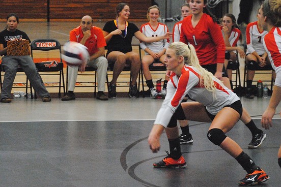 \Marshfield senior Stephanie Rhodes was a unanimous first-team selection to the 2016 All-Wisconsin Valley Conference Volleyball Team. Rhodes was picked to the first team for a second-straight season. (Photo by Paul Lecker/MarshfieldAreaSports.com)