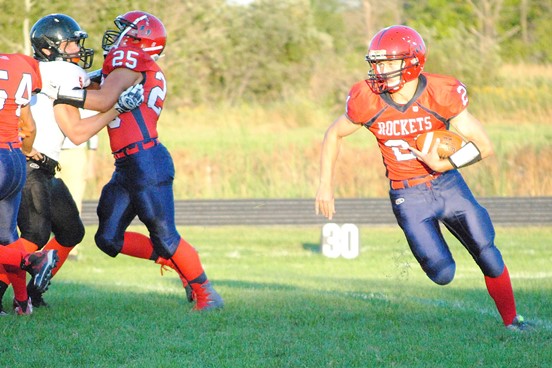 Spencer/Columbus Catholic's Noah Zastrow was named to the Wisconsin Football Coaches Association all-state first team as a utility player. (Photo by Paul Lecker/MarshfieldAreaSports.com)