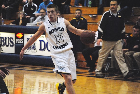 Columbus Catholic guard Hunter Schultz has scored 81 points in the Dons’ first three games this season. (Photo by Paul Lecker/MarshfieldAreaSports.com)