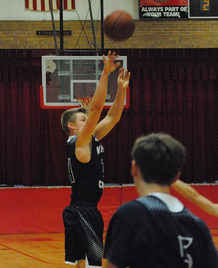 Columbus Catholic senior guard Hunter Schultz scored 33 points to lead the Dons to a road win at Spencer on Friday night. (Photo by Paul Lecker/MarshfieldAreaSports.com)